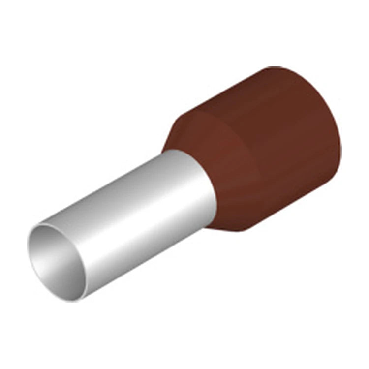 Weidmüller H25,0/30 BR insulated wire end ferrule, 25 mm², on white background.