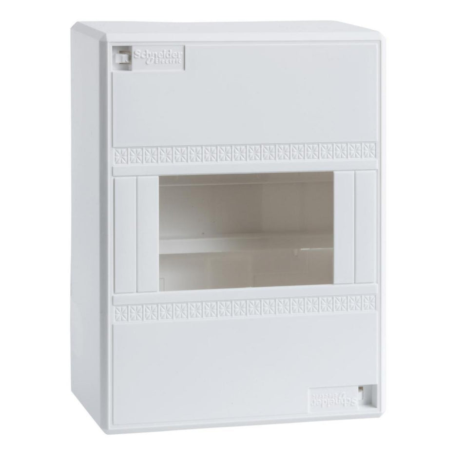 Schneider Electric Opale Mini 4-Module Distribution Enclosure IP30 - 13394 on white background.