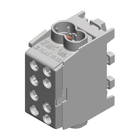 Pollmann HLAK 35-1/2 M2 main-line branch terminal, grey, on white background.