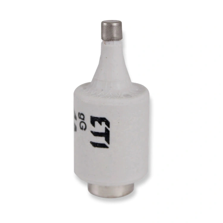 ETI D II gG Diazed fuse link 2312407, 25A 500V E27, side view on white background.