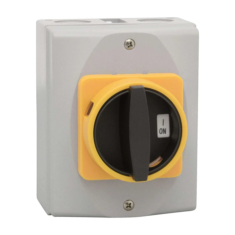 Malmbergs ZH-M 63 A 4-pole safety switch, IP54, on white background.