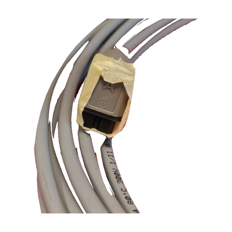 Beringer/Bucher 6 m flow meter cable - taped connector detail