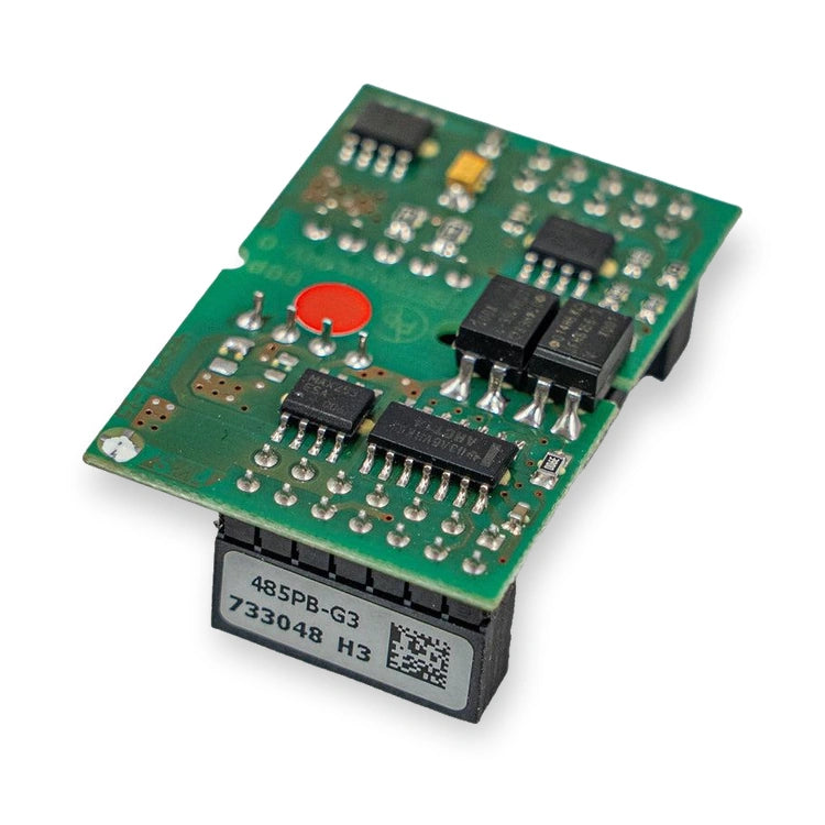 SMA 485PB-G3 RS485 piggy-back communication board from the 485PB-SMC-NR kit, on white background.