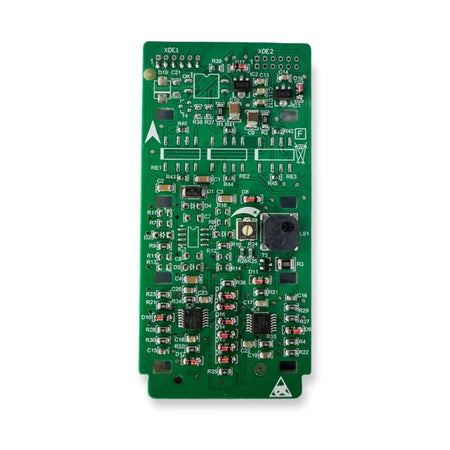 FIGS LOPCA2.QB 2 Button LOP PCB 59324325 (59324324-59324325), top view of green circuit board with chips, resistors, and connectors, on white background.