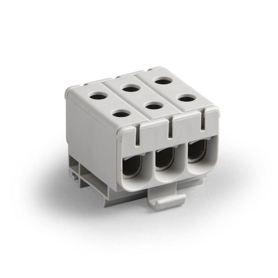 Ensto Clampo Pro KE61.03 Terminal Block, Grey, 3-pole, Al 6-50/Cu 2.5-50mm²