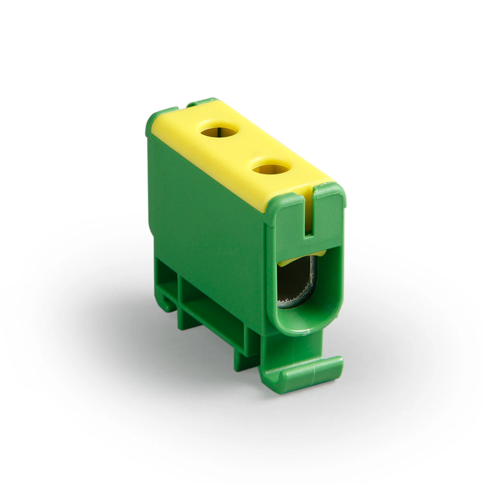 Ensto Clampo Pro KE61.3 Terminal Block, Yellow/Green (Earth), 1-pole, Al 6-50/Cu 2.5-50mm²