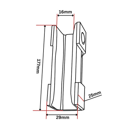 Schindler Styrskofoder 177x29x25 16mm