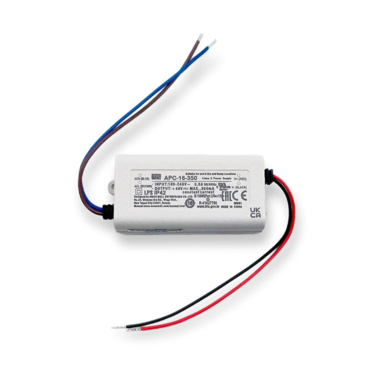 MEANWELL Ballast APC-16-350, 350mA, on white background.