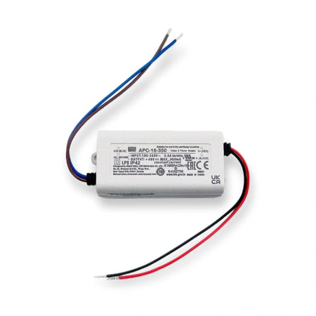 MEANWELL Ballast APC-16-350, 350mA, on white background.