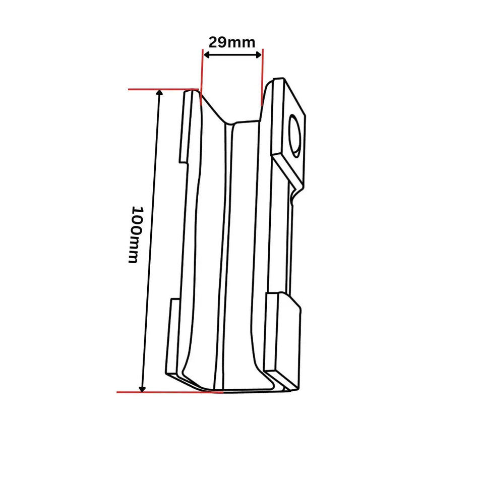 Obudowa prowadnicy HSMS z aluminium prosta 100mm
