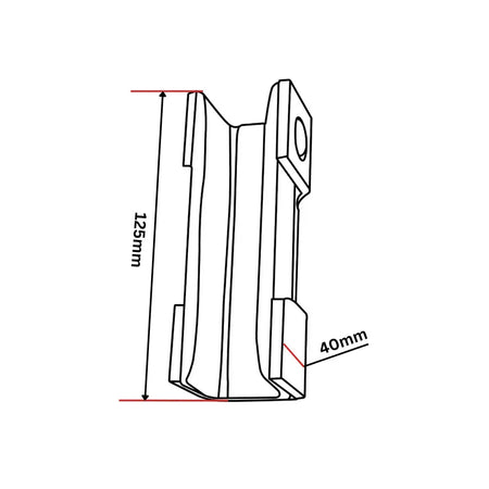 Automatsmörjn för T-gejd låg 45x125x125mm KM51724334 9mm