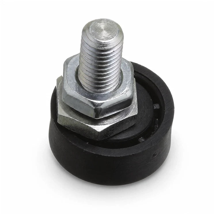 Sematic lock roller BL-B138AACX with M10 eccentric threaded pin, three-quarter overview