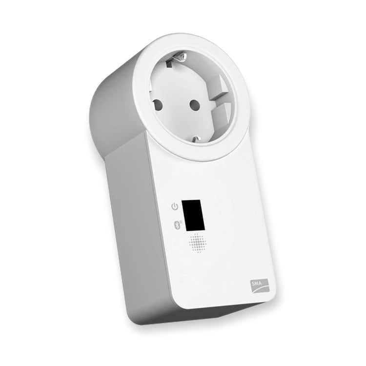 SMA BT-SOCKET-10 Bluetooth radio-controlled socket for the Sunny Home Manager, Schuko outlet, front three-quarter view on white background.