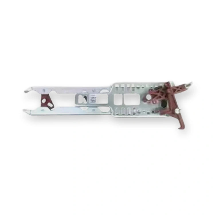 Fermator Standard Coupler Right, 40/10 & 50/11 OEM (CSK-VF00CD000), side view of metal bracket with red plastic components and cutouts, on white background.