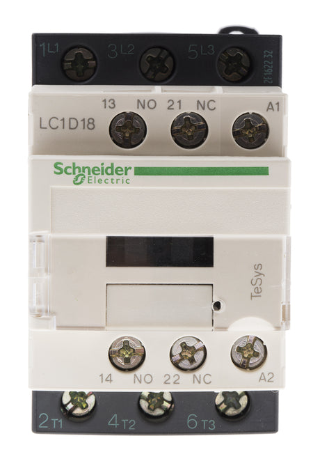 Schneider Contactor 18A 3-Pole 400V AC Coil LC1D18N7