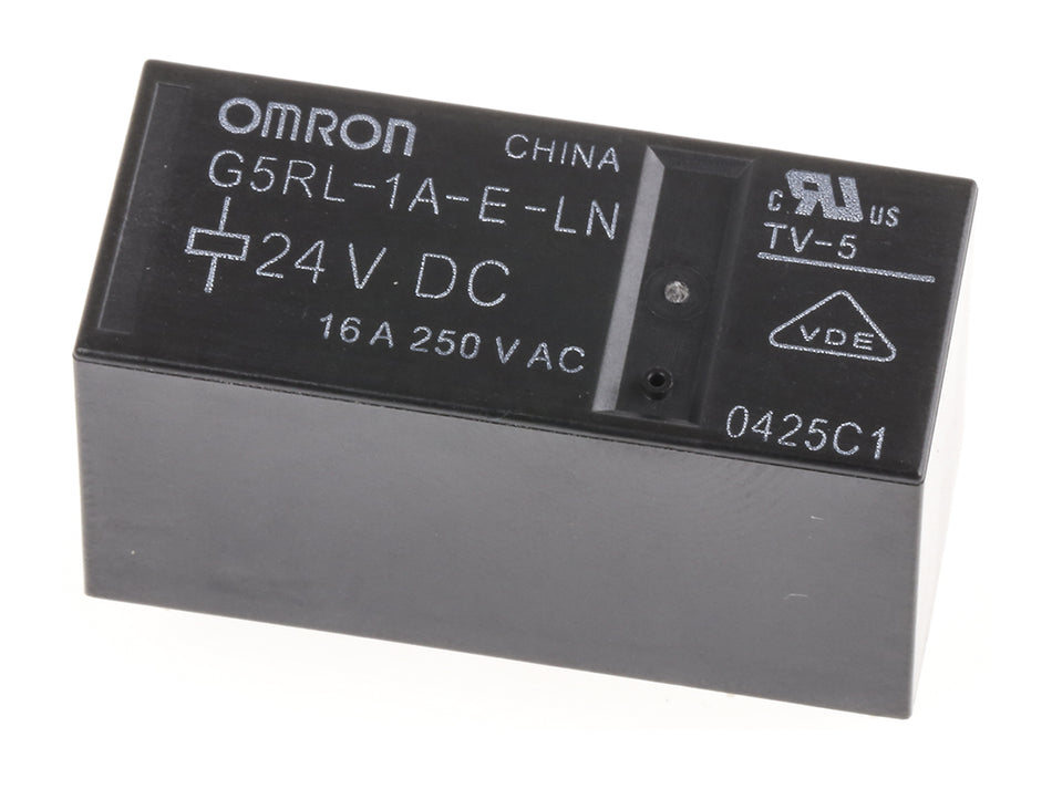 Relais Omron 24 V CC 16 A SPST, montage sur circuit imprimé G5RL-1A-E-LN DC24