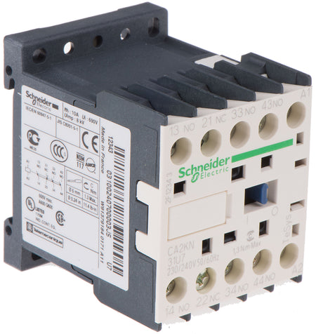 Schneider Contactor 10A 690V AC 3NO+1NC TeSys K CA2KN31U7