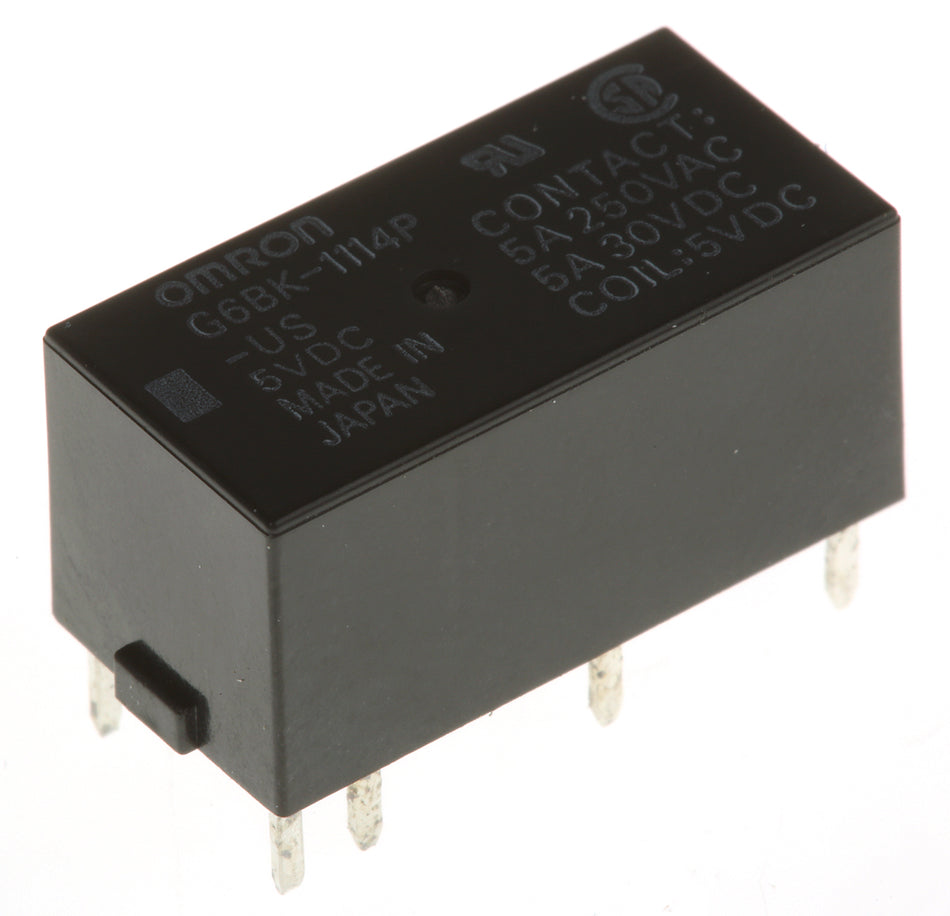 Relè Omron 24 V CC SPST 5 A montaggio su PCB G6BK-1114P-US_DC24