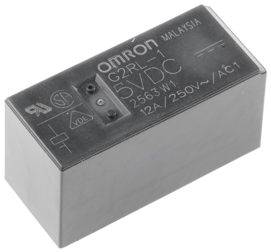Relè Omron SPDT 5V DC 16A montaggio su PCB G2RL-1 DC5