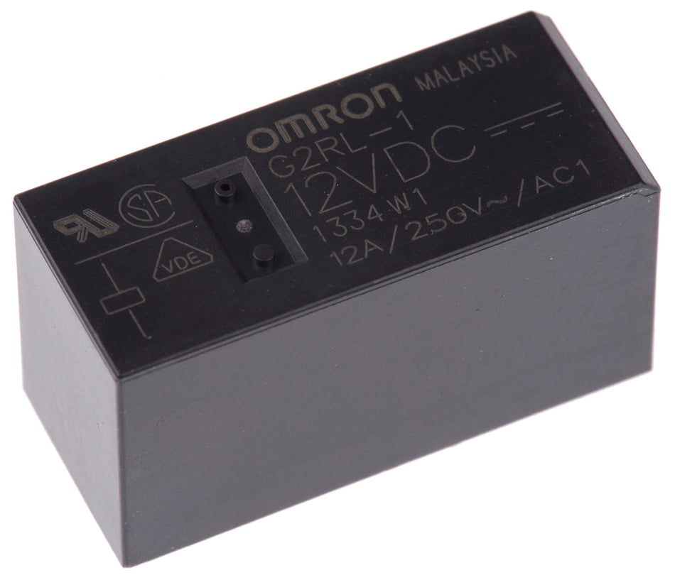 Omron-rele 12V DC SPDT 12A piirilevylle asennettava G2RL-1 DC12