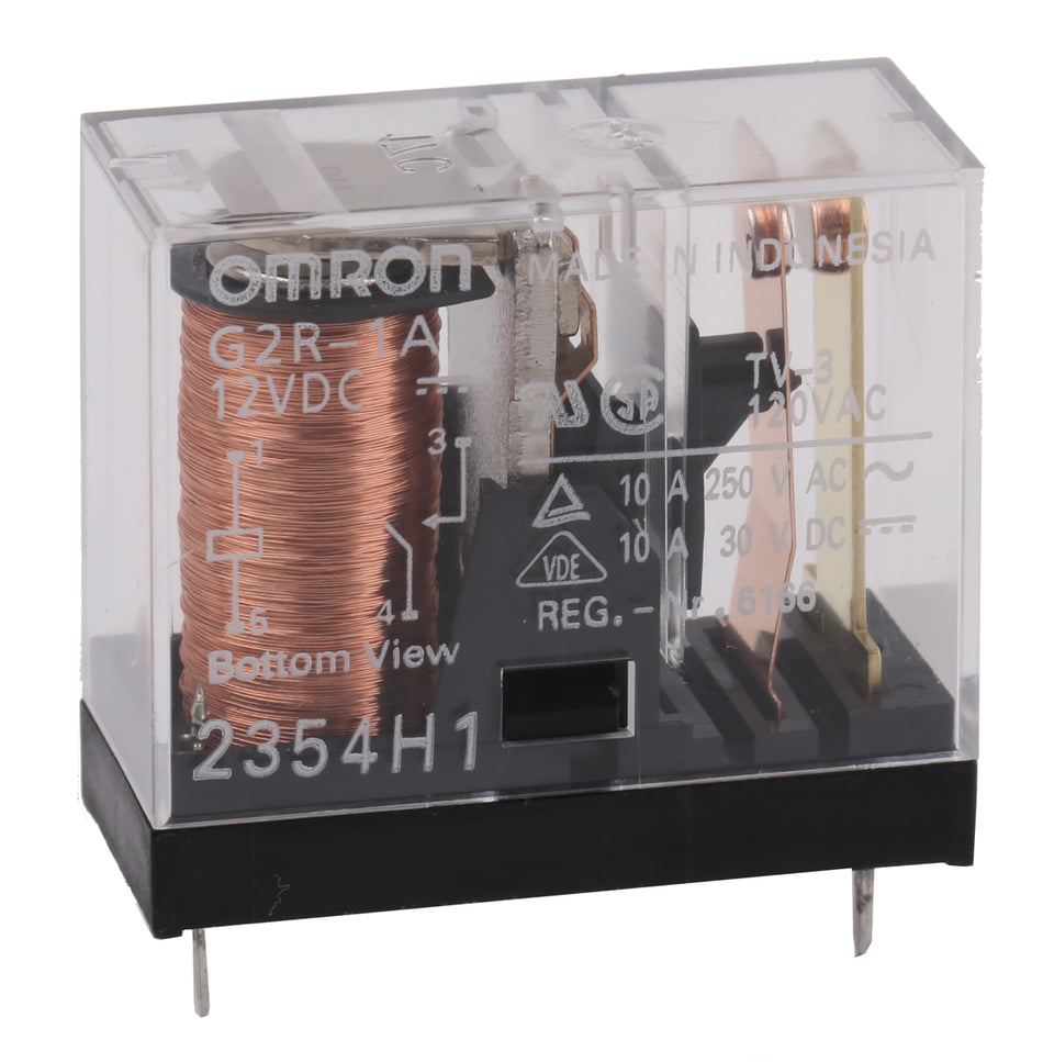 Omron-rele 12V DC 10A SPST piirilevylle asennettava G2R-1A DC12