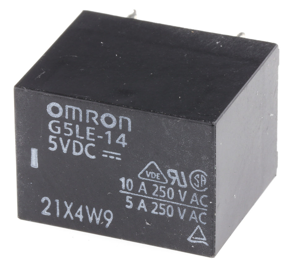 Relè Omron 5 V CC 10 A SPST-NO montaggio su PCB G5LE-14 DC5