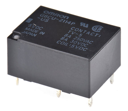 Omron Relay 5V DC SPDT 8A PCB Mount G6CU-2114P-US_5DC