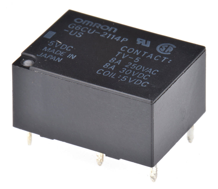 Omron Relay 5V DC SPDT 8A PCB Mount G6CU-2114P-US_5DC
