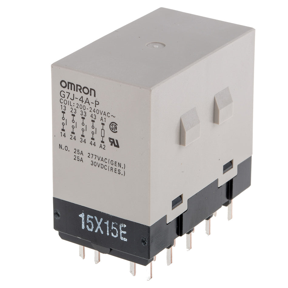 Omron Relais, 4PST-NO, 240 V AC, 25 A, Leiterplattenmontage, G7J-4A-P, AC200/240