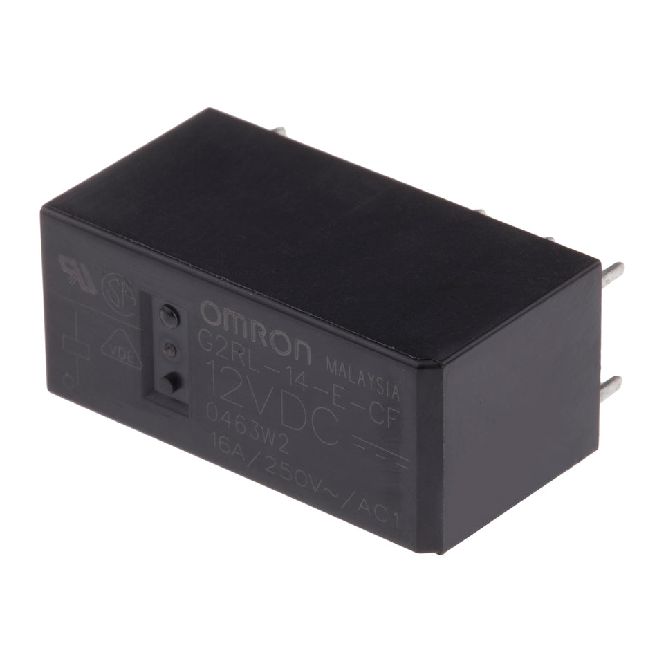 Relè Omron SPDT 12V DC 10A montaggio su PCB G2RL-14-E-CF DC12