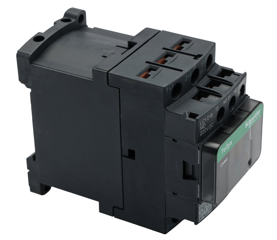 Schneider Contactor 18A 230V DC Coil 3P 1NO+1NC LC1D18MD