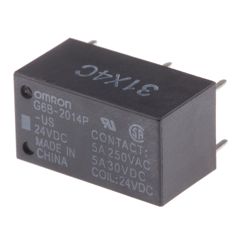 Relè Omron DPST 24 V CC 5 A montaggio su PCB G6B-2014P-US DC24