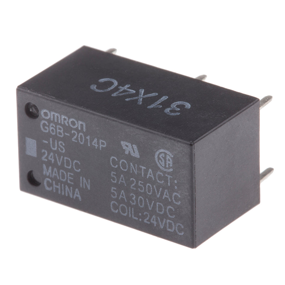 Omron Relä DPST 24V DC 5A Kretskortsmontering G6B-2014P-US DC24