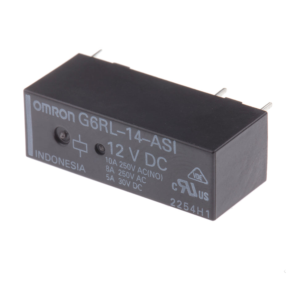 Omron Relais 12V DC SPDT 10A PCB Montage G6RL-14-ASI DC12