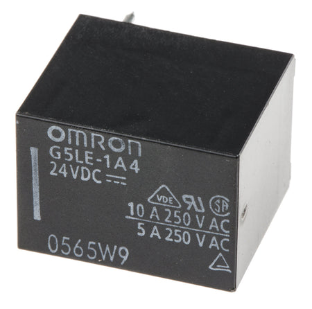 Omron Relay 24V DC SPST 10A PCB Mount G5LE-1A4-DC24