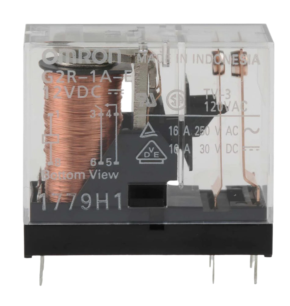 Omron Relais 12V DC 16A SPST Leiterplattenmontage G2R-1A-E DC12