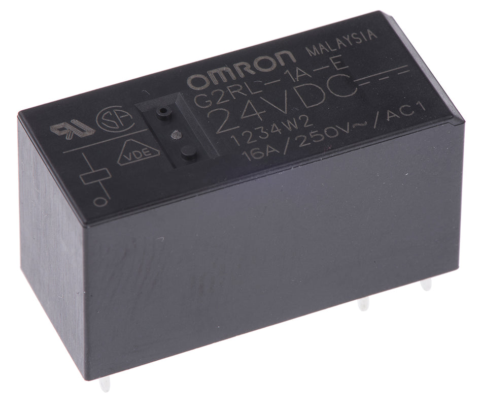Omron Relay 24V DC Coil 16A SPST PCB Mount G2RL-1A-E DC24