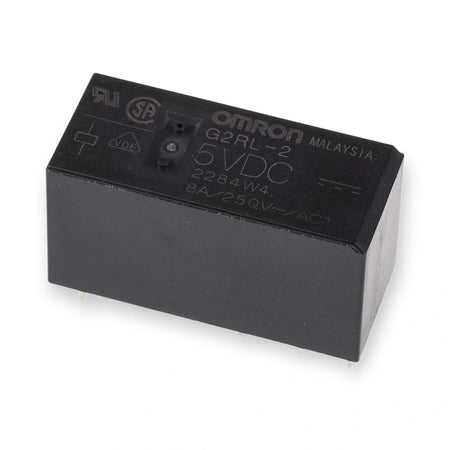 Omron Relay 5V DC DPDT 8A PCB Mount G2RL-2 DC5 (G2RL-2-DC5), on white background.