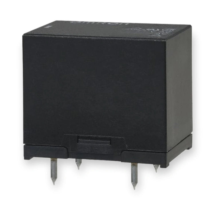 Omron G5LE-1A 5VDC Relay SPST 5V DC 10A PCB Mount (G5LE-1A-5DC), black rectangular housing with metal pins and top label markings, on white background.