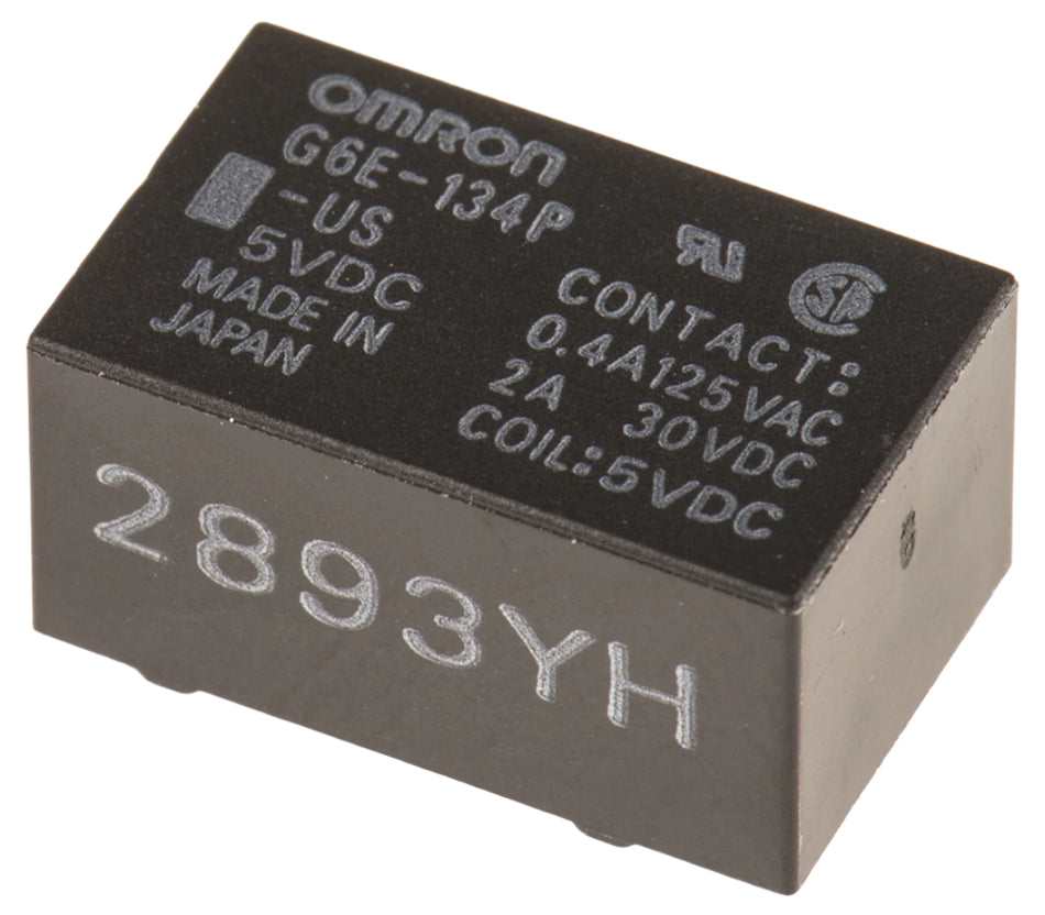 Omron Relay 24V DC Coil 10A SPST PCB Mount G6E-134P-US DC5