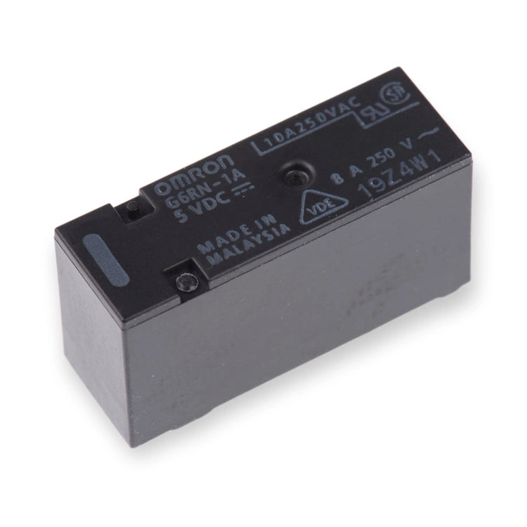 Omron Relay 12V DC SPST 8A PCB Mount G6RN-1A DC12 (G6RN-1A-DC12), on white background.