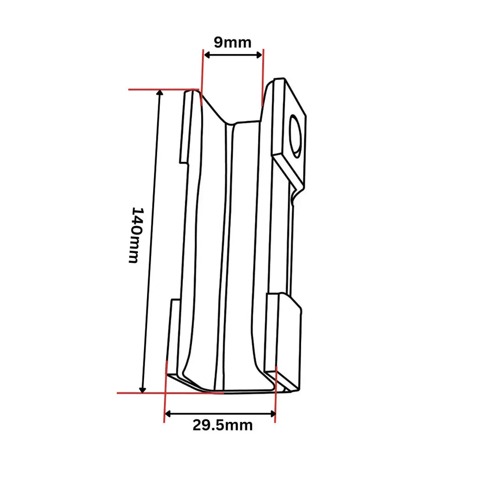 GE std Styrskofoder Acla 140x29.5x30 vikbart NL402532 9mm
