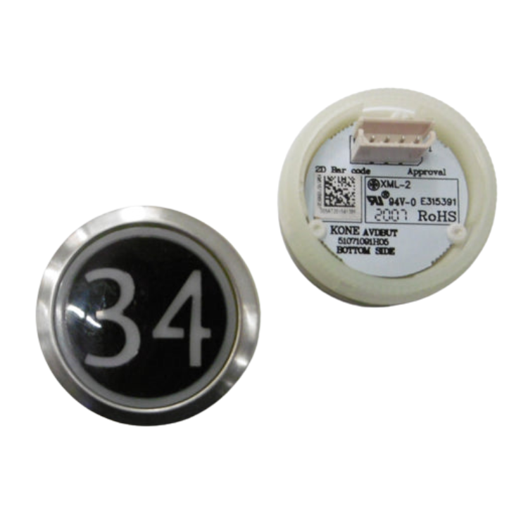 Kone Button 34 White Flush COP Panel KM851928G001H034