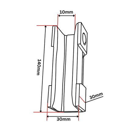 DE Stochard Styrskofoder 140x29.5x30 KM50030658 10mm