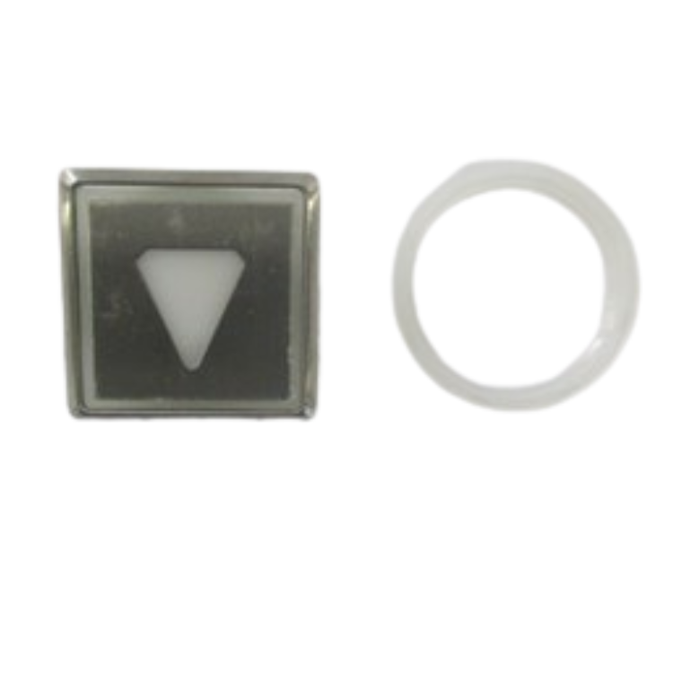 Kone Button Symbol Down Square Flush Braille Stainless Steel – Lift ...