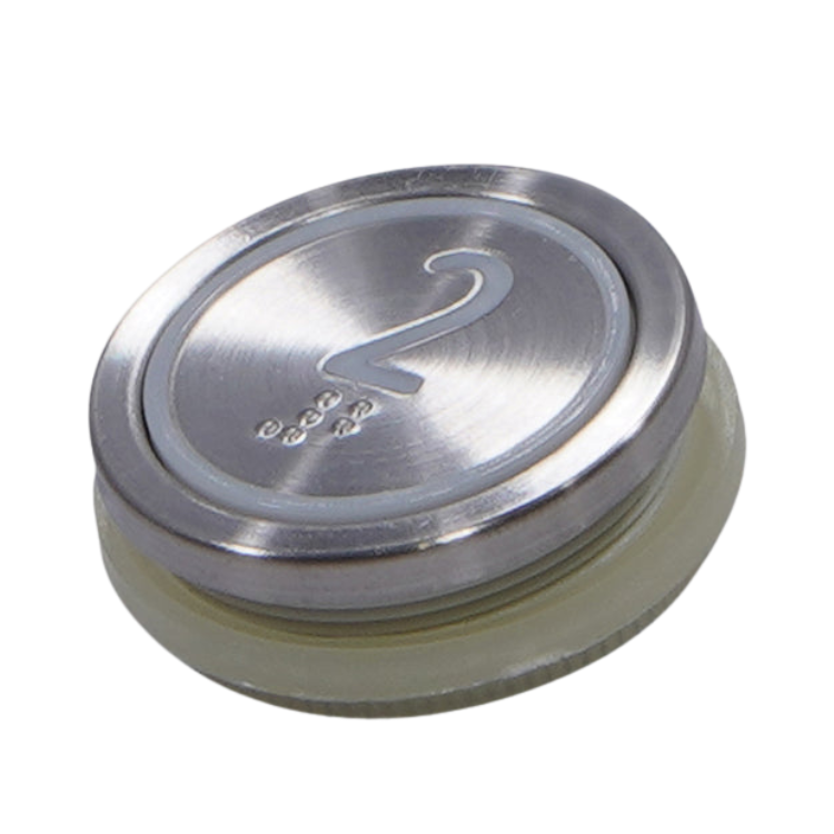 Kone Button 2 valkoinen huuhtelupainike COP-paneeli KM51293138G016H002