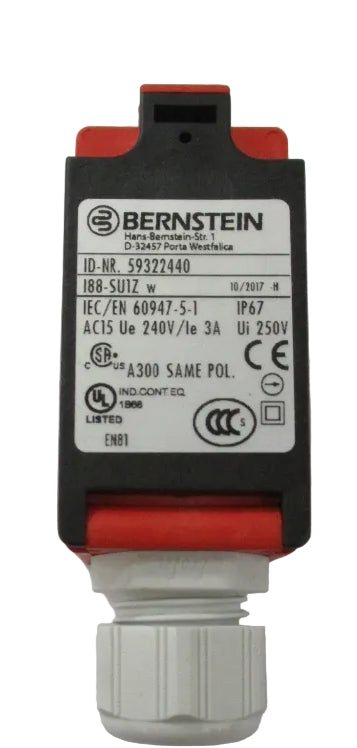 Bernstein I88-SU1Z Gränslägesbrytare Manuell återställning 59322440