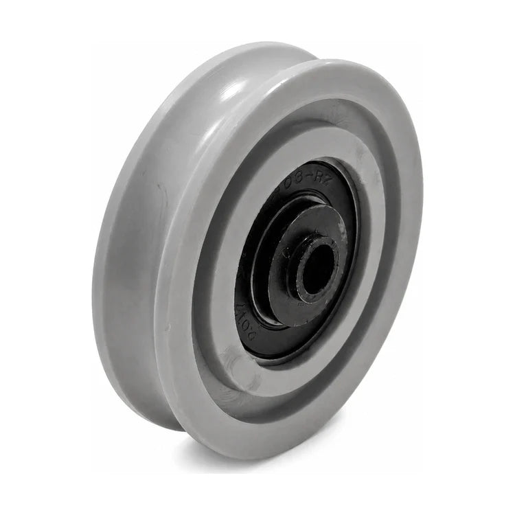 KONE KM60076G01 ADM/ADR-compatible hanger roller 70/60 × 15 mm with 6203 bearing and open centre collar, SKU KM60076G01-3rd, shown in a front three-quarter studio view.