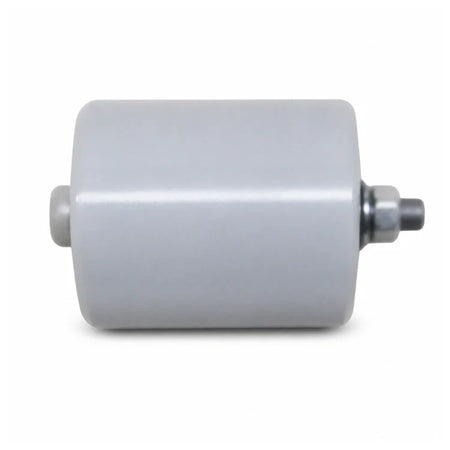KONE KM653659G02 compensation chain guide roller, horizontal side view showing end hardware