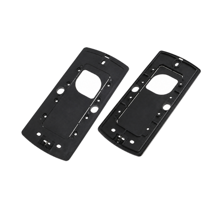 Kone KM772800H02 black plastic LCS KSS backplate, front and rear views